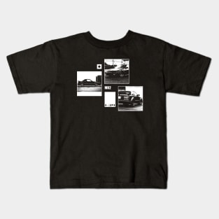 TOYOTA MR2 MK1 Black 'N White Archive (Black Version) Kids T-Shirt